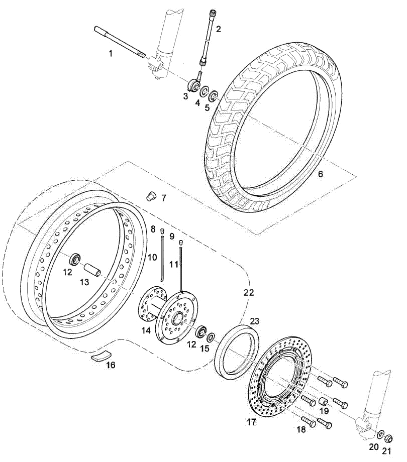 Bremsscheibe d=282 Stehend 21"